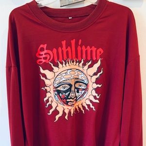 ☻ red sublime long sleeve